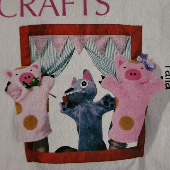 Animal puppet show DIY McCall's Crafts sewing patterns #M6671, NEW in package! - Picture 4 of 10